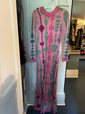Vintage Averardo Bessi x Elizabeth Arden 100% Silk Maxi Dress